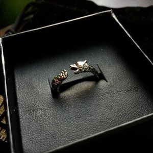 VERAMEAT Cougar Bear Ring Silver Adjustable Size